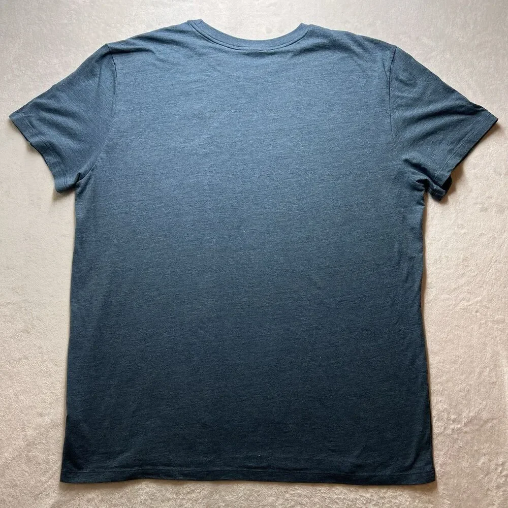 The North Face Shirt Mens Blue XXL Logo Graphic Tee Outdoor Casual